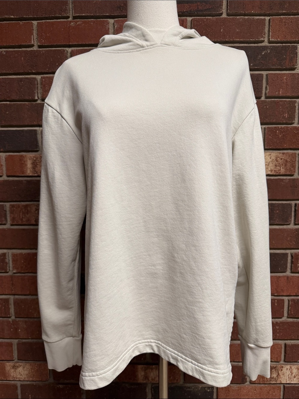 Patagonia Cream Hooded Cotton Sweatshirt Size Small